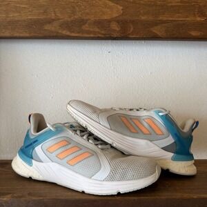 Adidas Response Super 2.0 Running Sneakers Blue Tint Flash Orange‎ Women's 9.5